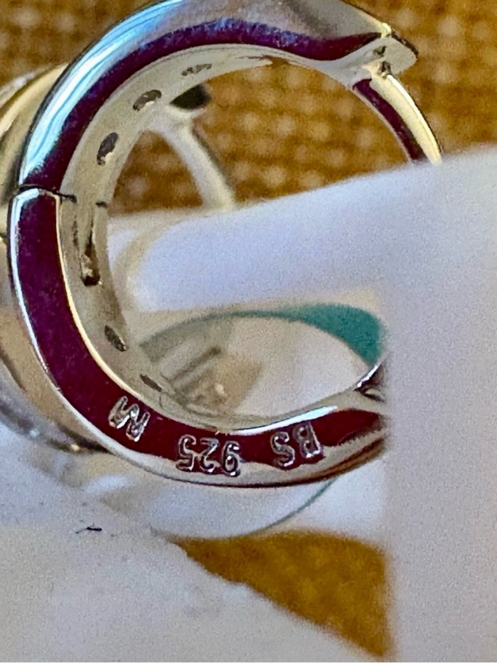 Sterling Silver & .39 CTW Moissanite Hoop Earrings - Women Jewelry - Picture 3 of 4